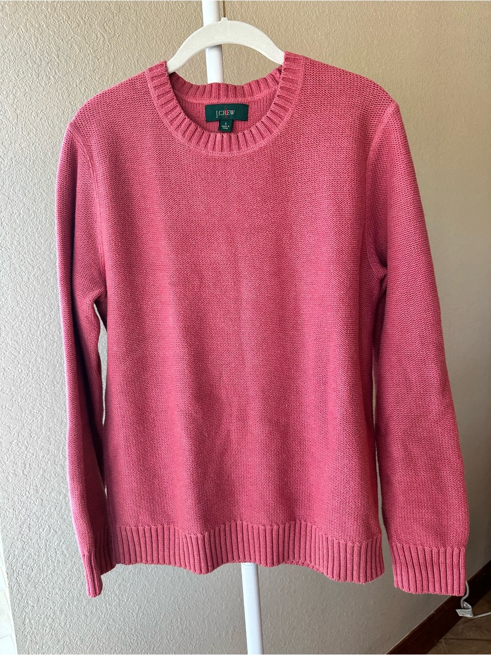 J. crew re imagined reverse jersey sweater heather red size small 100% cotton